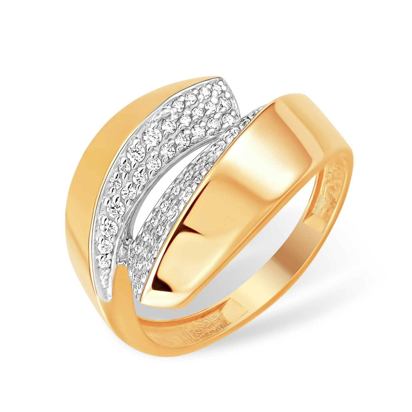 Ювелирное изделие - Кольцо из красного золота с фианитами в магазине Best-Gold 151543