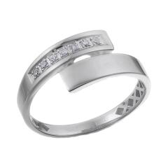 Кольцо из белого золота с бриллиантами