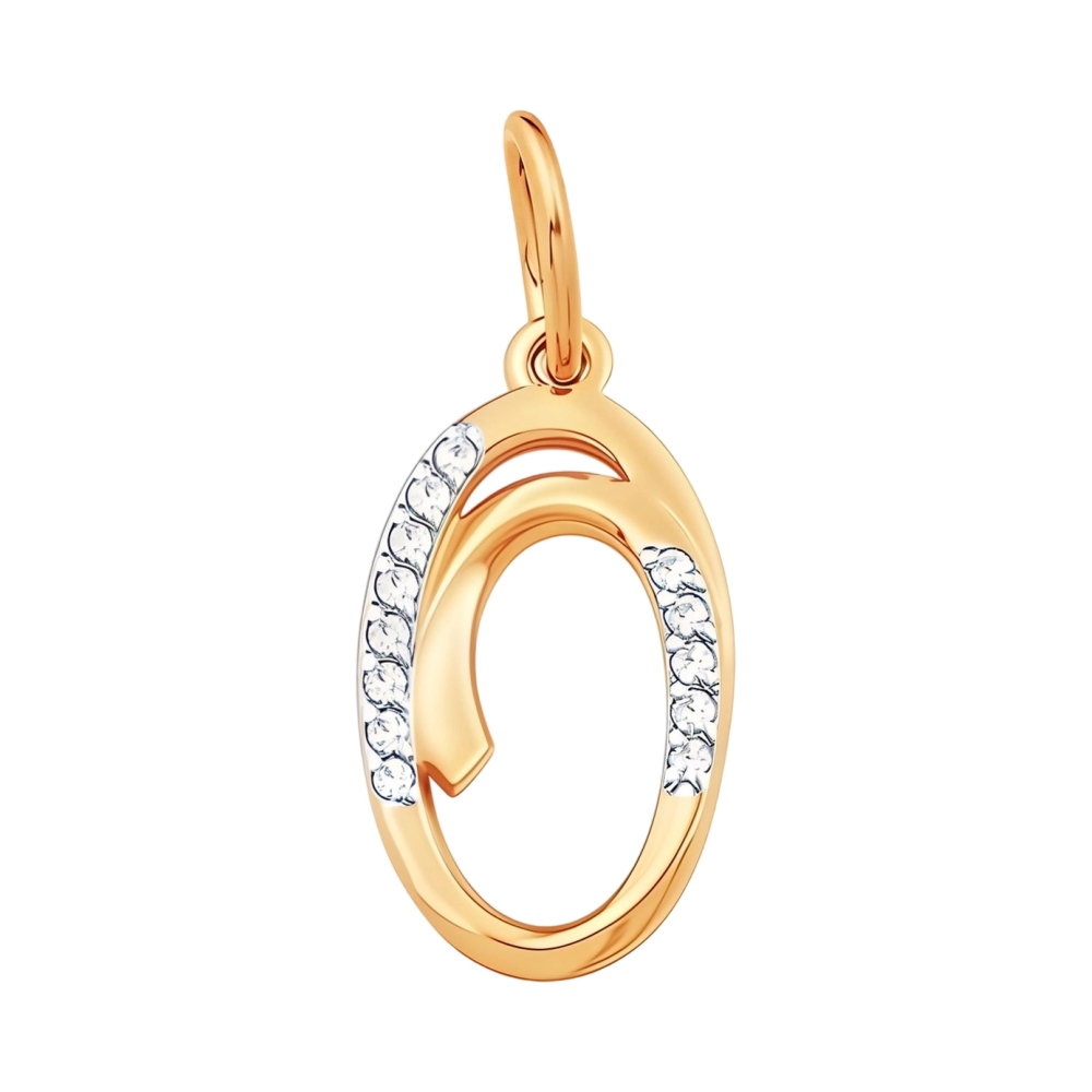 Ювелирное изделие - Подвеска из красного золота с фианитами в магазине Best-Gold 124138