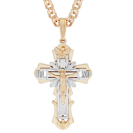 Ювелирное изделие - Крест из красного золота в магазине Best-Gold 091341