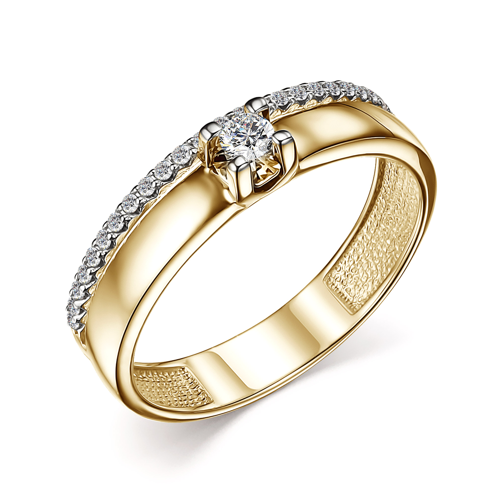 Кольцо из желтого золота с бриллиантами