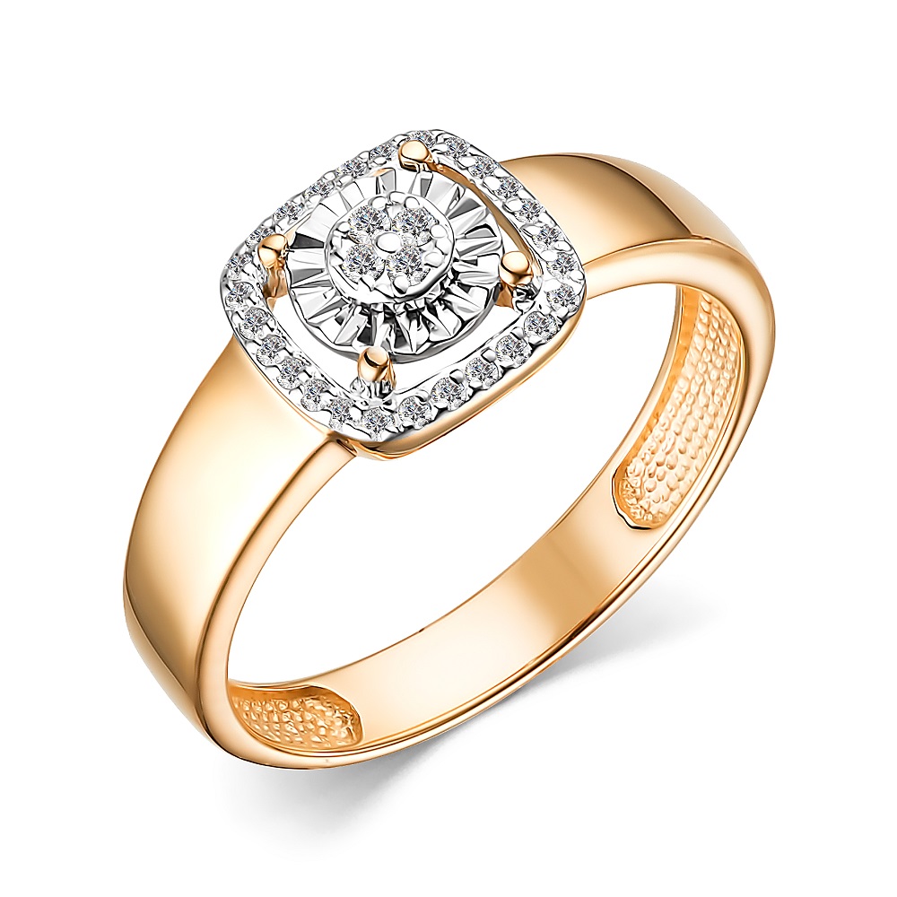 Ювелирное изделие - Кольцо из красного золота с бриллиантами в магазине Best-Gold 146673