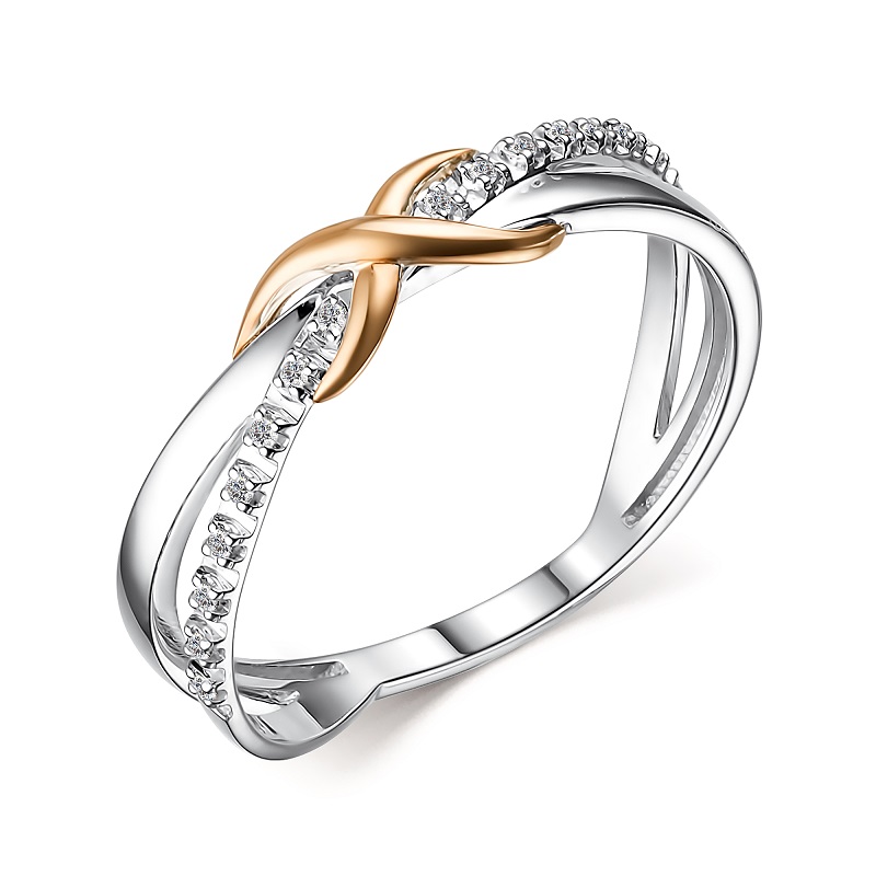 Ювелирное изделие - Кольцо из белого золота с бриллиантами в магазине Best-Gold 155625