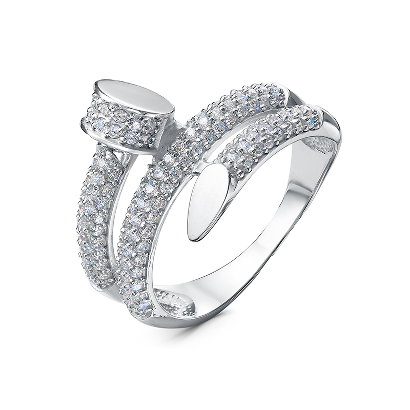 Ювелирное изделие - Кольцо из серебра с фианитами в магазине Best-Gold 133397