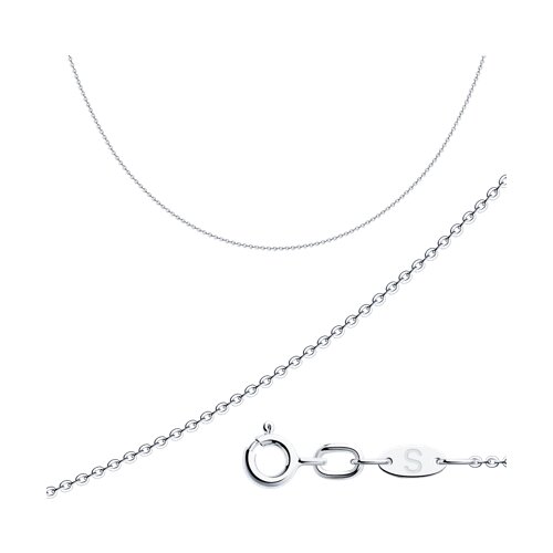 Ювелирное изделие - Цепь из белого золота якорное плетение в магазине Best-Gold 125610