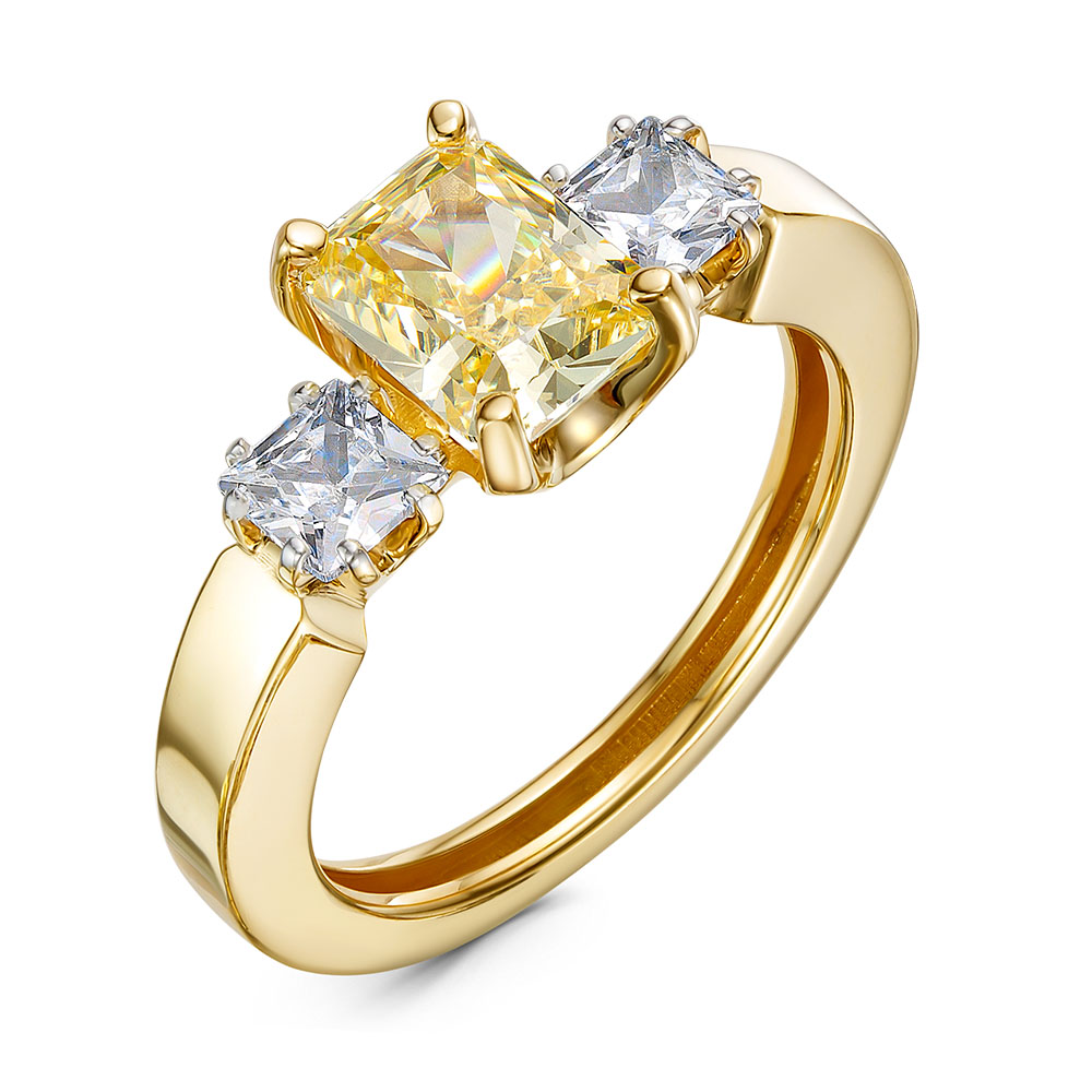 Ювелирное изделие - Колько из желтого золота с бриллианитом и фианитами в магазине Best-Gold 157809