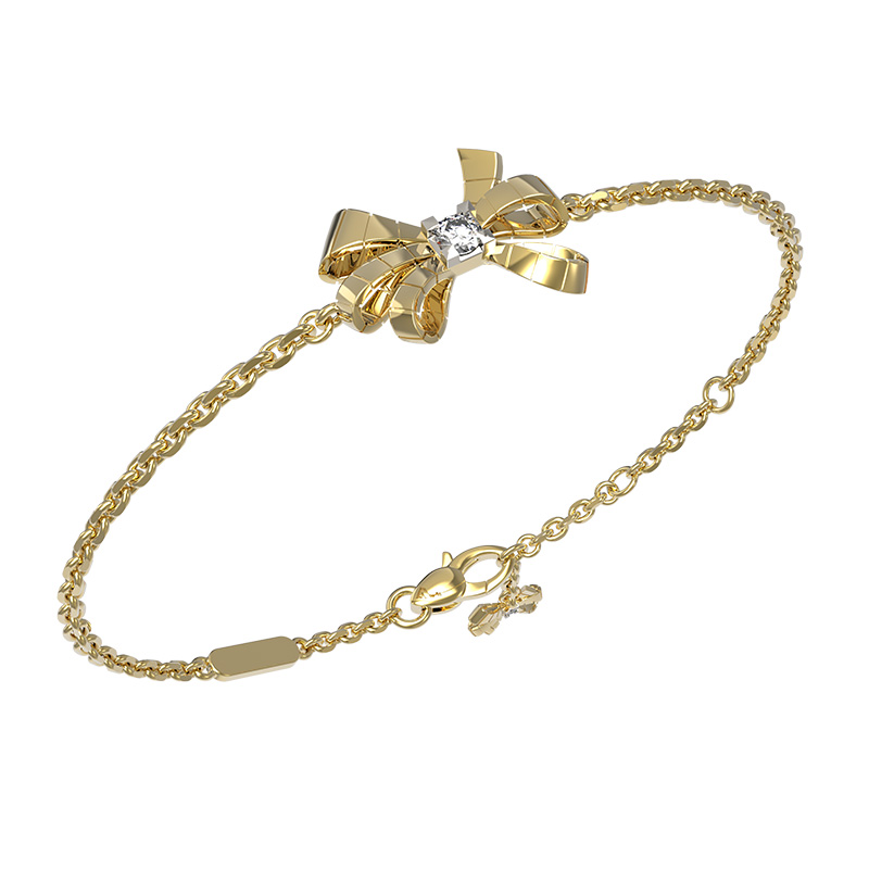 Браслет из желтого золота с бриллиантами